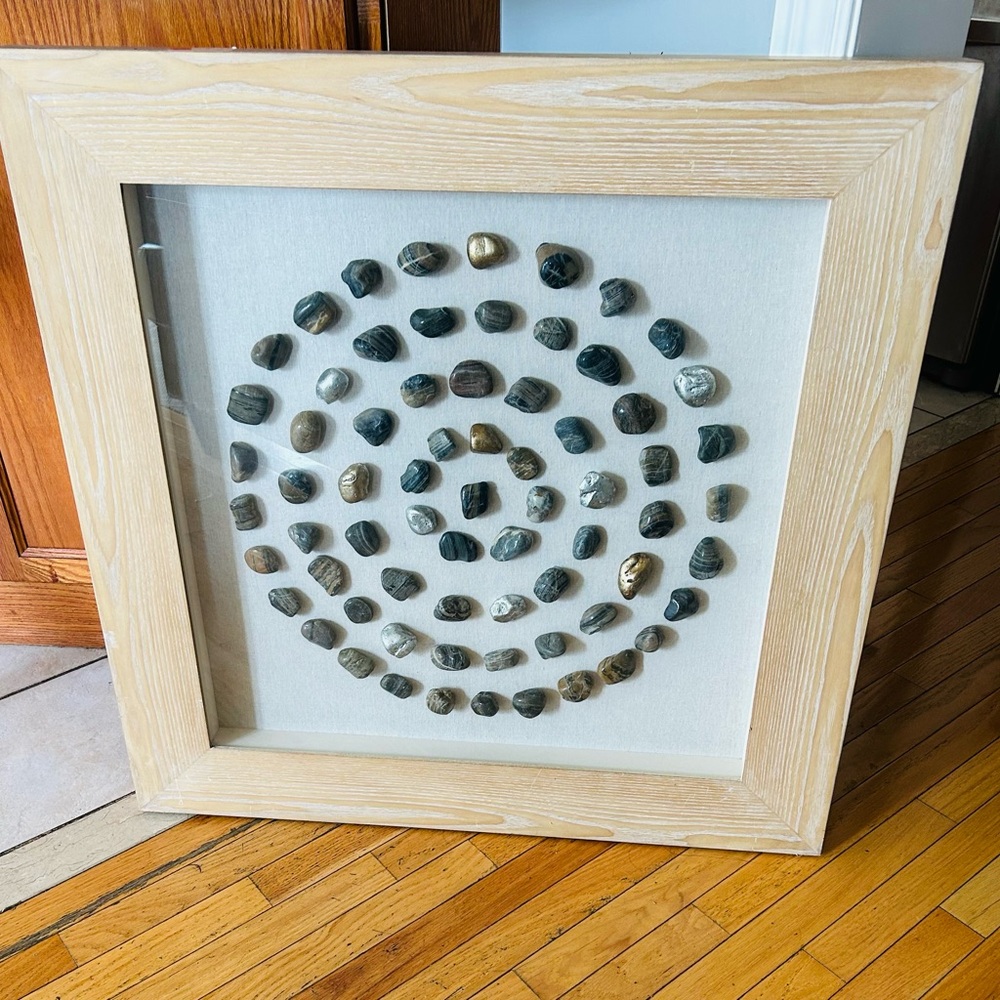 Natural Stone Spiral Wall Art